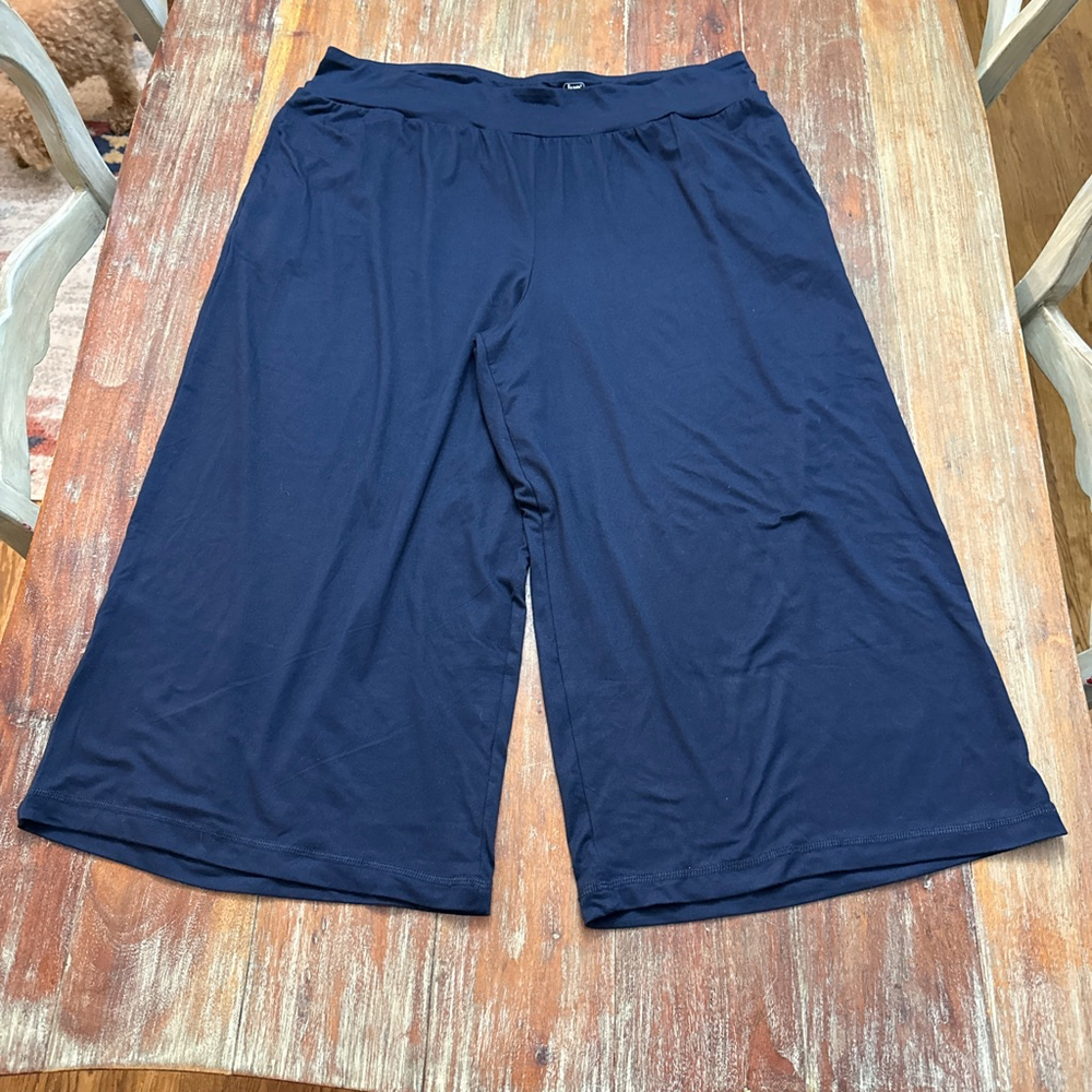 Lug Navy Wide Leg Cropped Pants XL Lounge Pants